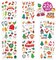 16 Sheets Christmas Theme Stickers, Merry Christmas Stickers Non-Repeating, Xmas Winter Holiday Party Stickers
